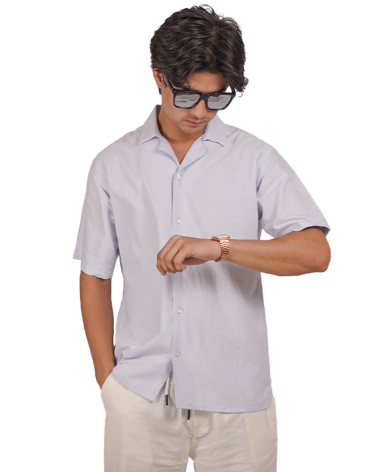 Linen Cuban Collar Shirt
